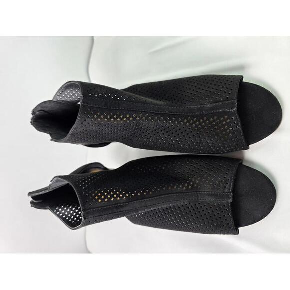 a.n.a A New Approach Women's Wedge Sandals Black Back Zipper Size 10 - Picture 6 of 9